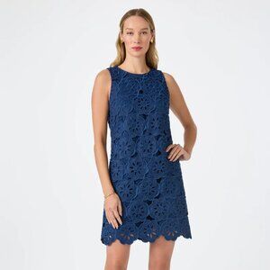 Trina Turk | Yakitori Mini Dress - Kusho Embroidery Indigo Size 10